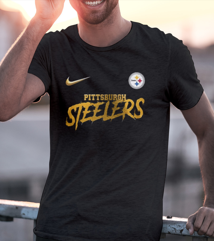 Pittsburgh Steelers Nike Puss In Boots Fear Me If You Dare Cartoon T-Shirt
