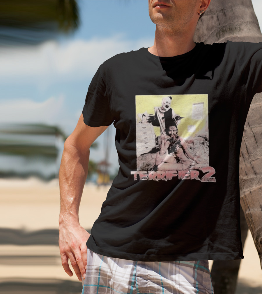 Terrifier 2 Art The Clown Scene Horror Movie T-Shirt