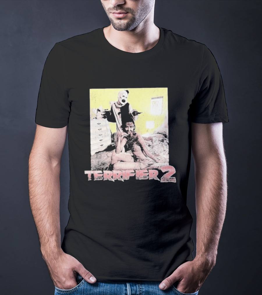 Terrifier 2 Art The Clown Scene Horror Movie T-Shirt