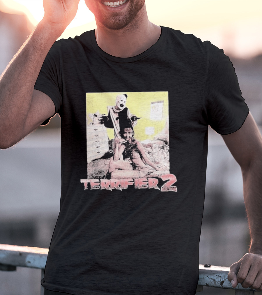 Terrifier 2 Art The Clown Scene Horror Movie T-Shirt