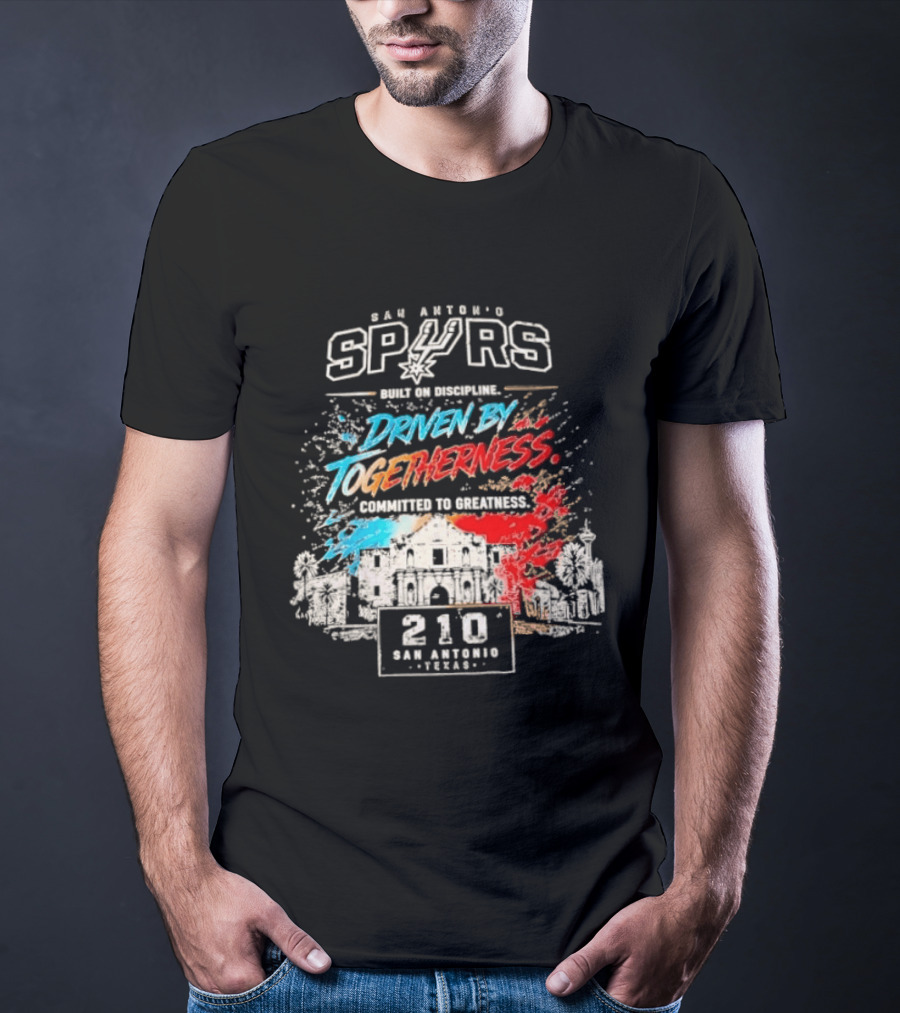 San Antonio Spurs Driven By Togetherness Built On Discipline 210 Texas Connection T-Shirt