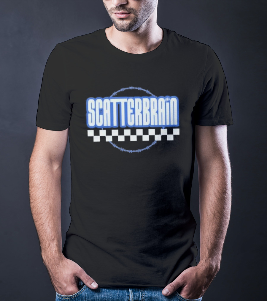 Scatterbrain Magazine Blue Checkered T-Shirt