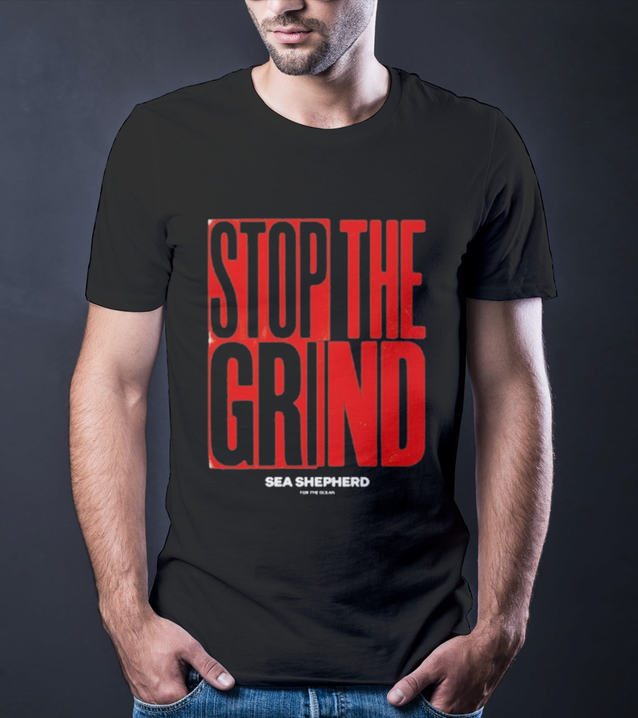 Sea Shepherd Stop The Grind Environmental Campaign T-Shirt