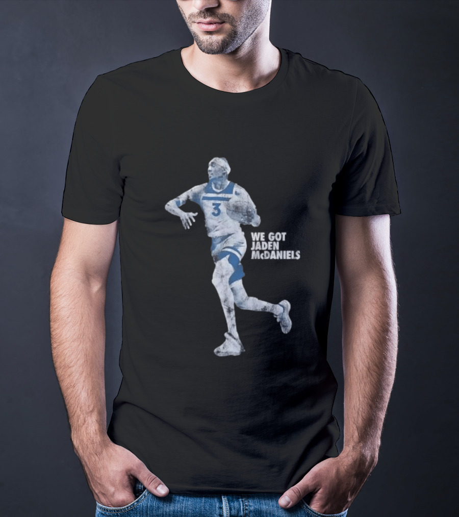 Jaden McDaniels Timberwolves Basketball Star Number 3 T-Shirt