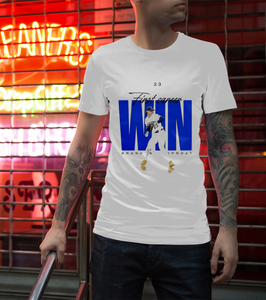 Brandon Sproat 23 Brewers First Career Win T-Shirt