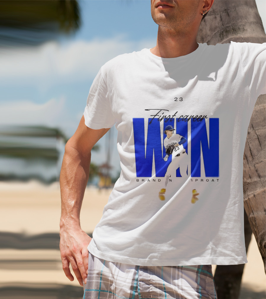 Brandon Sproat 23 Brewers First Career Win T-Shirt