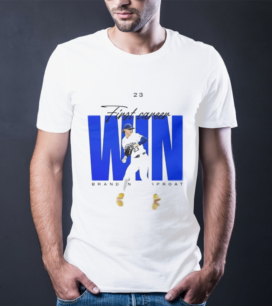 Brandon Sproat 23 Brewers First Career Win T-Shirt