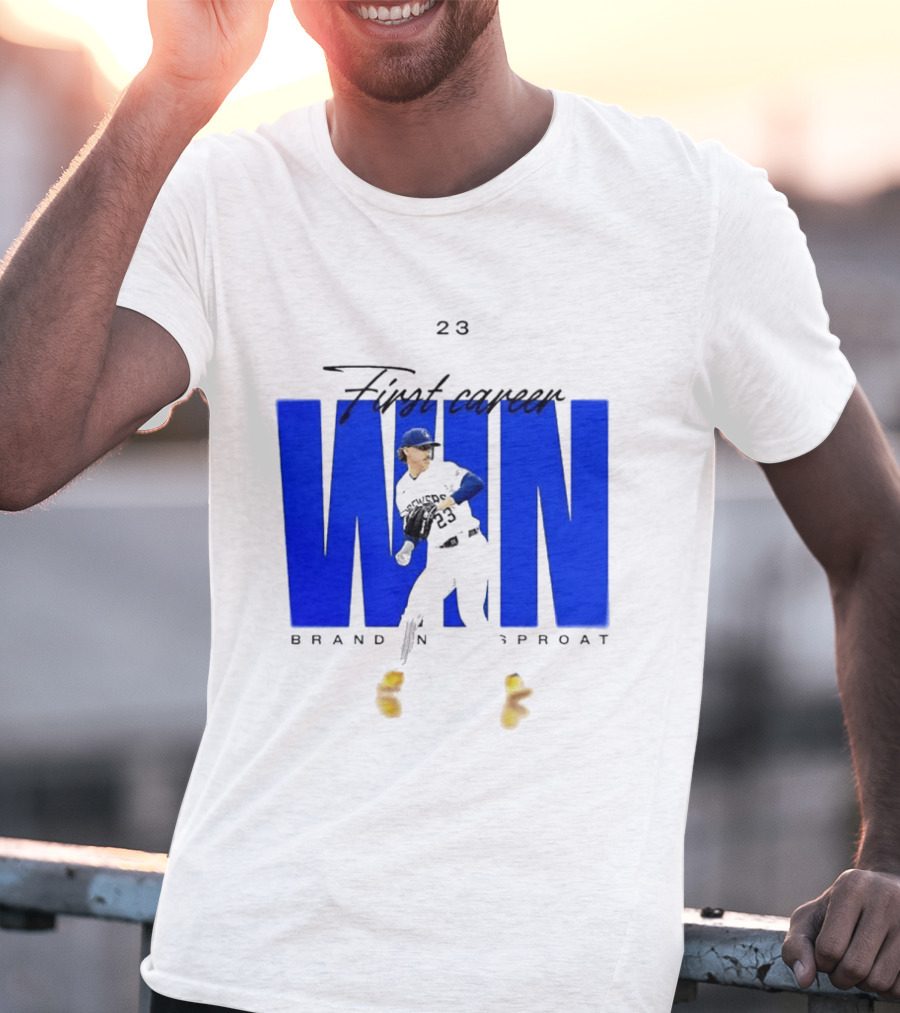 Brandon Sproat 23 Brewers First Career Win T-Shirt