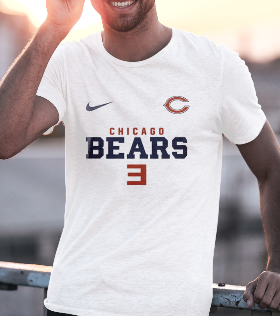 Chicago Bears Nike C Logo E Reflective Sports Collab T-Shirt