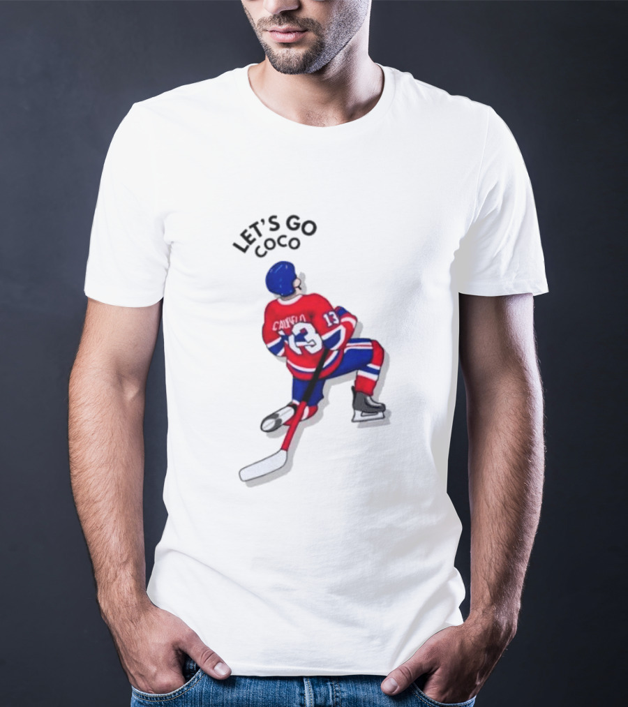Caufield 13 Let's Go Coco Montreal Canadiens Hockey Player T-Shirt