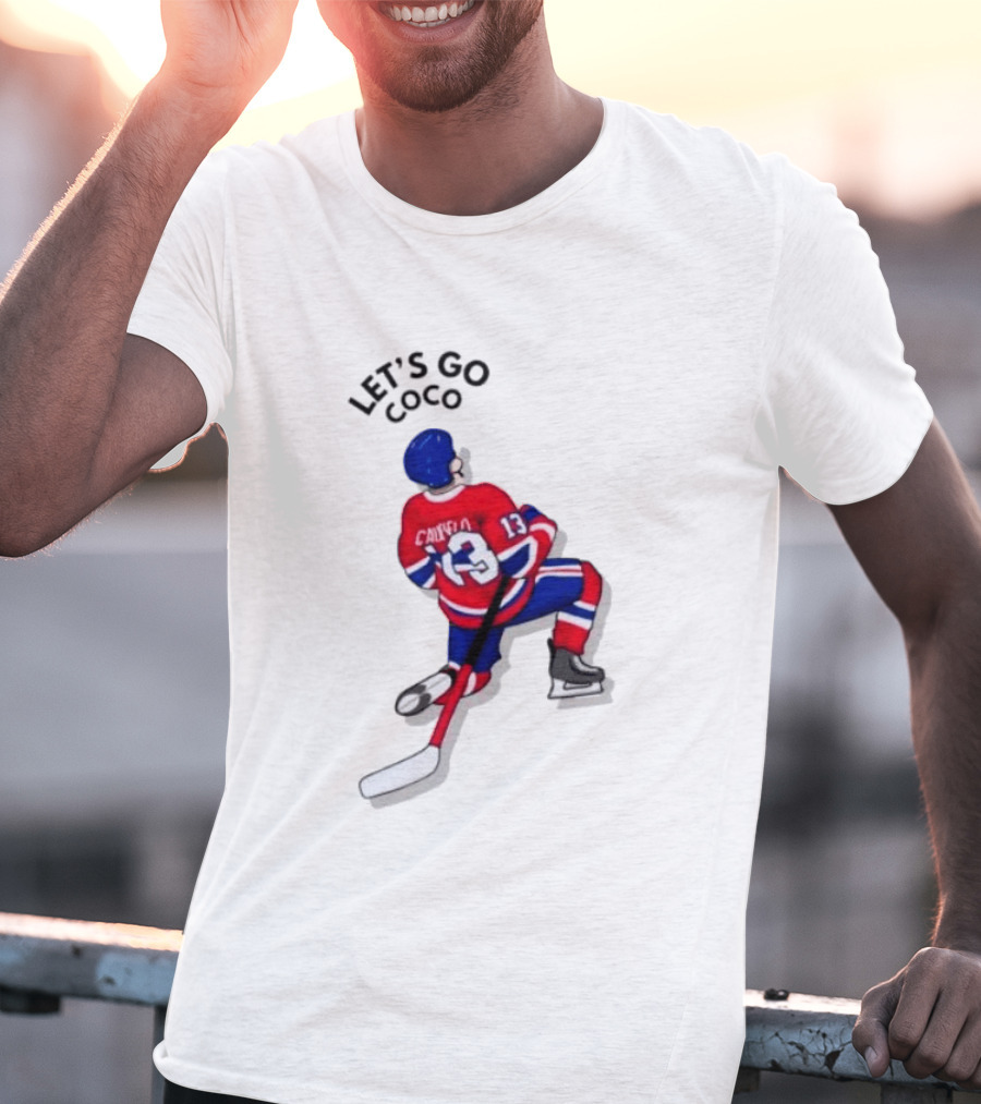 Caufield 13 Let's Go Coco Montreal Canadiens Hockey Player T-Shirt