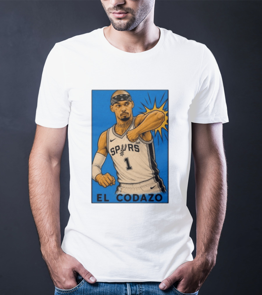 El Codazo Spurs NBA Card San Antonio Basketball Player T-Shirt