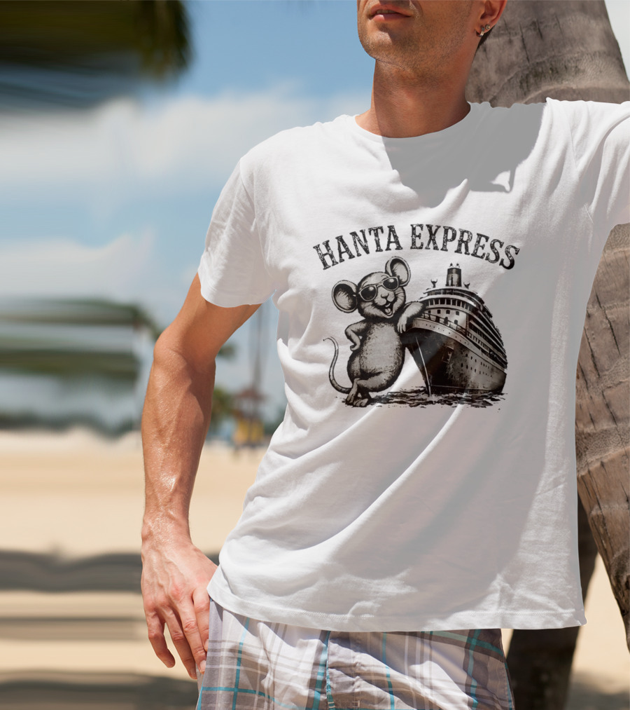 Hanta Express Cool Mouse Sunglasses Ship Adventure T-Shirt