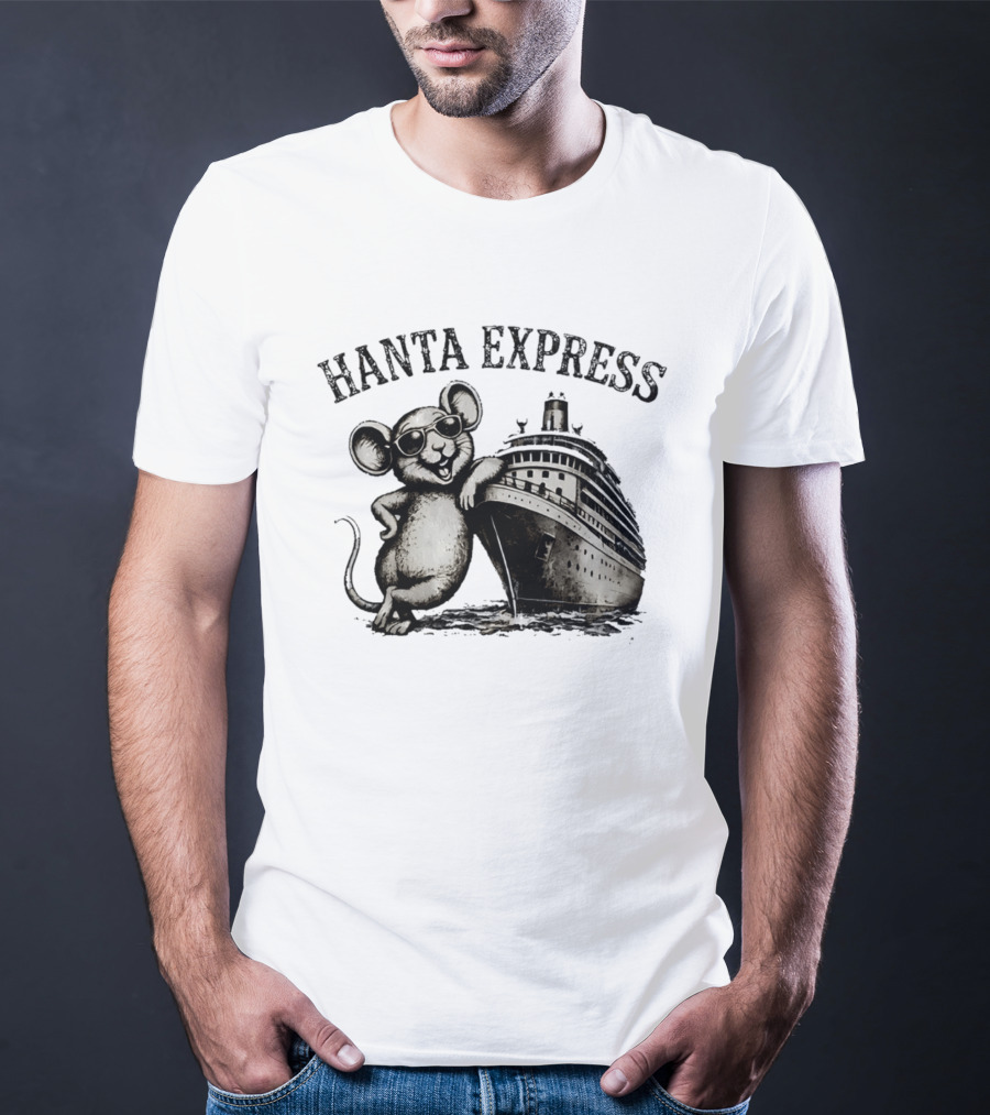 Hanta Express Cool Mouse Sunglasses Ship Adventure T-Shirt