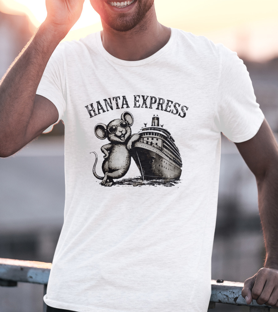 Hanta Express Cool Mouse Sunglasses Ship Adventure T-Shirt