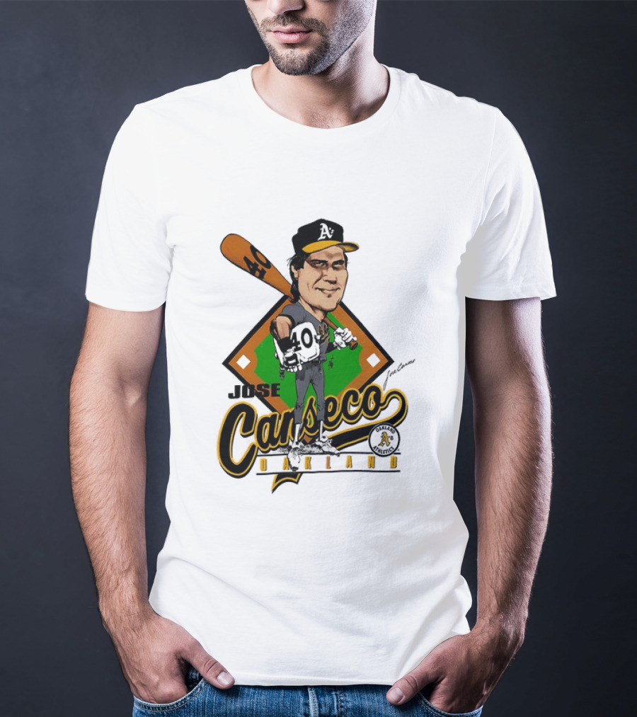 Jose Canseco Oakland A's Baseball Caricature T-Shirt