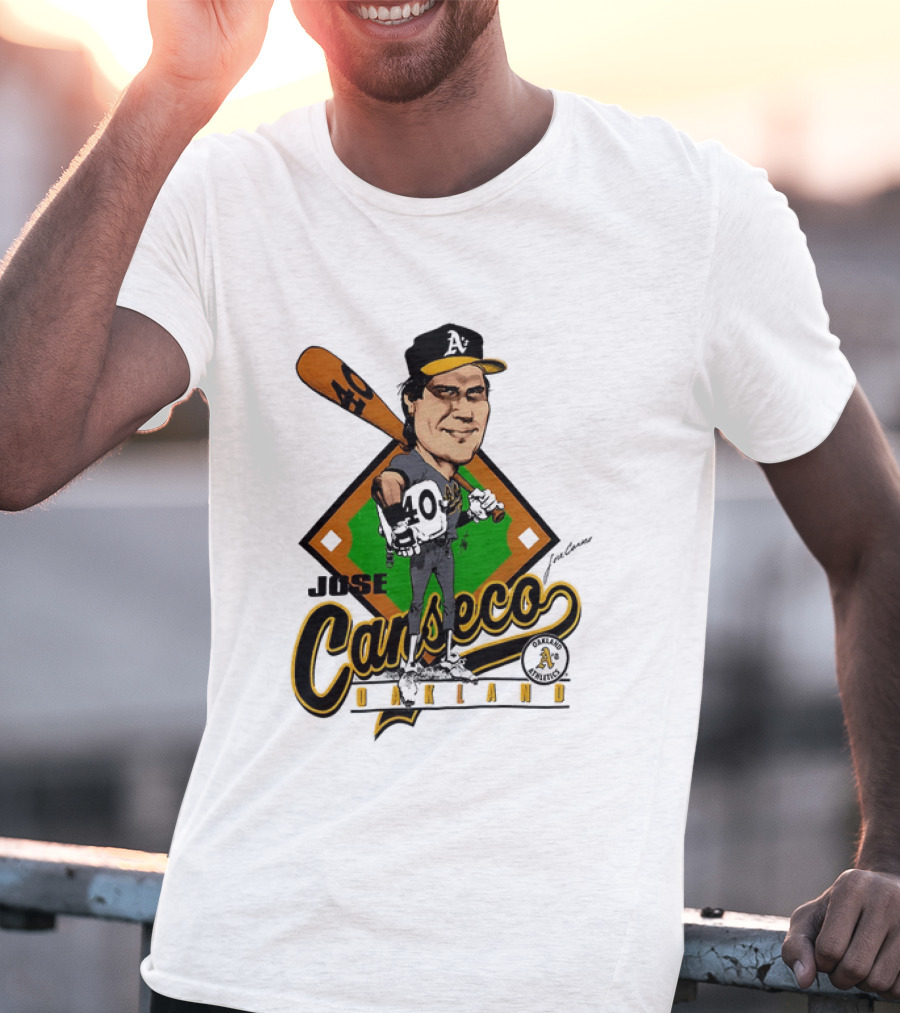 Jose Canseco Oakland A's Baseball Caricature T-Shirt