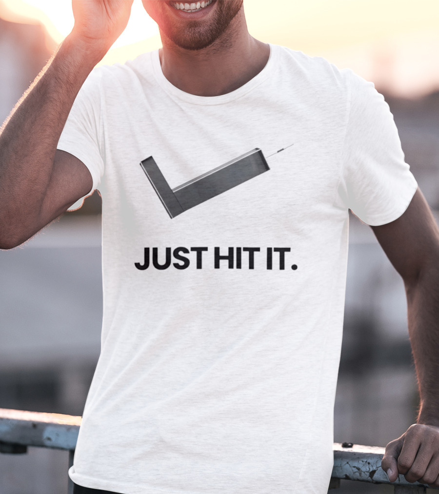 Just Hit It Nike Parody Putter Golf Satire T-Shirt
