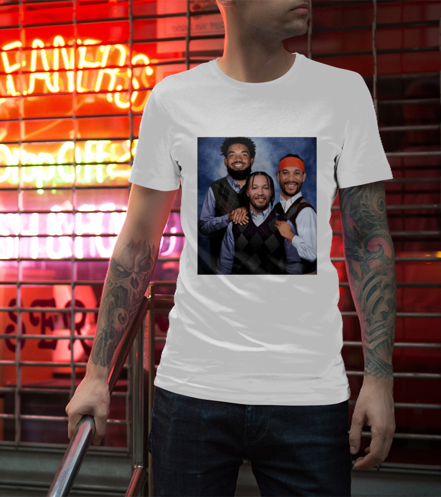 Karl Anthony Towns Jalen Brunson Josh Hart Step Brothers Argyle Sweater T-Shirt