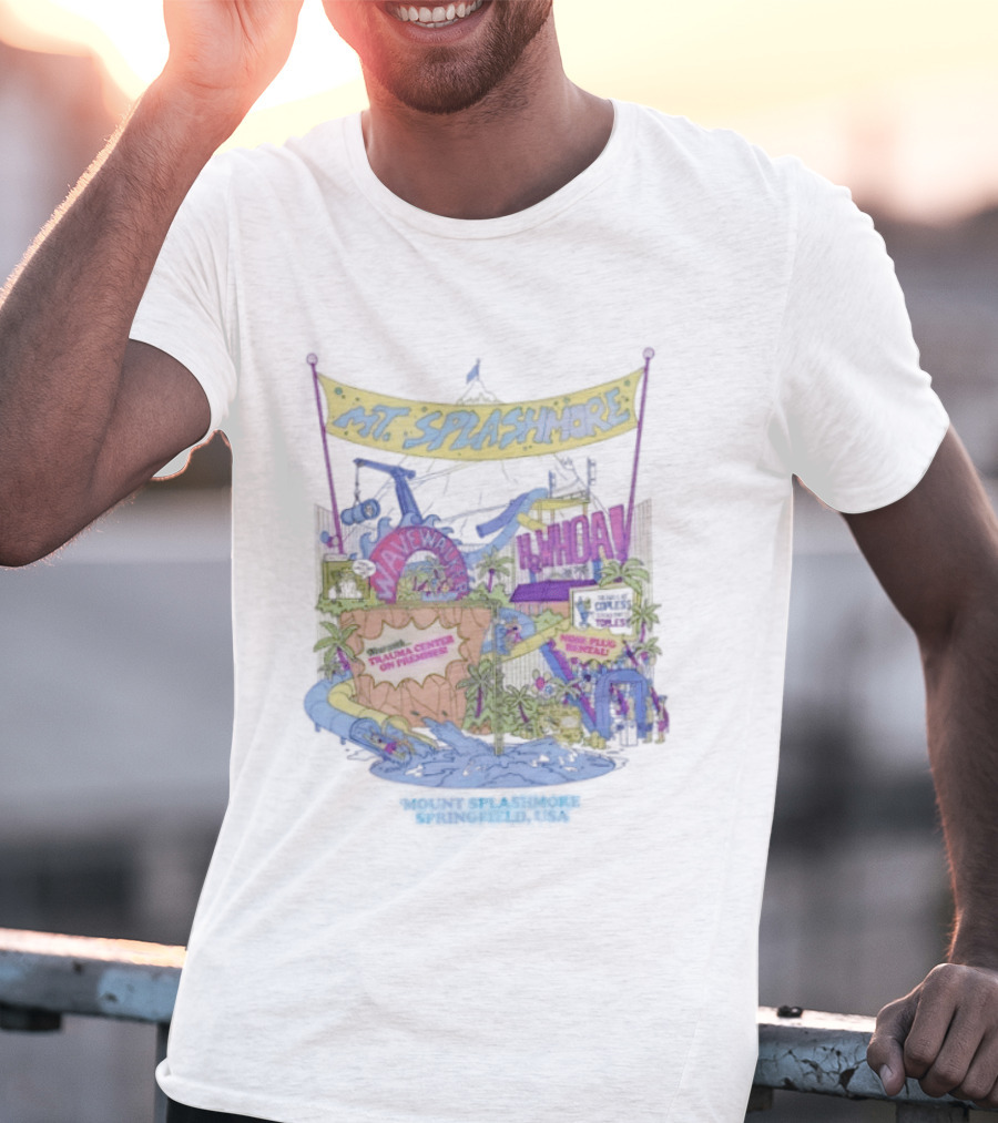 Mt. Splashmore Springfield USA Water Park Adventure T-Shirt