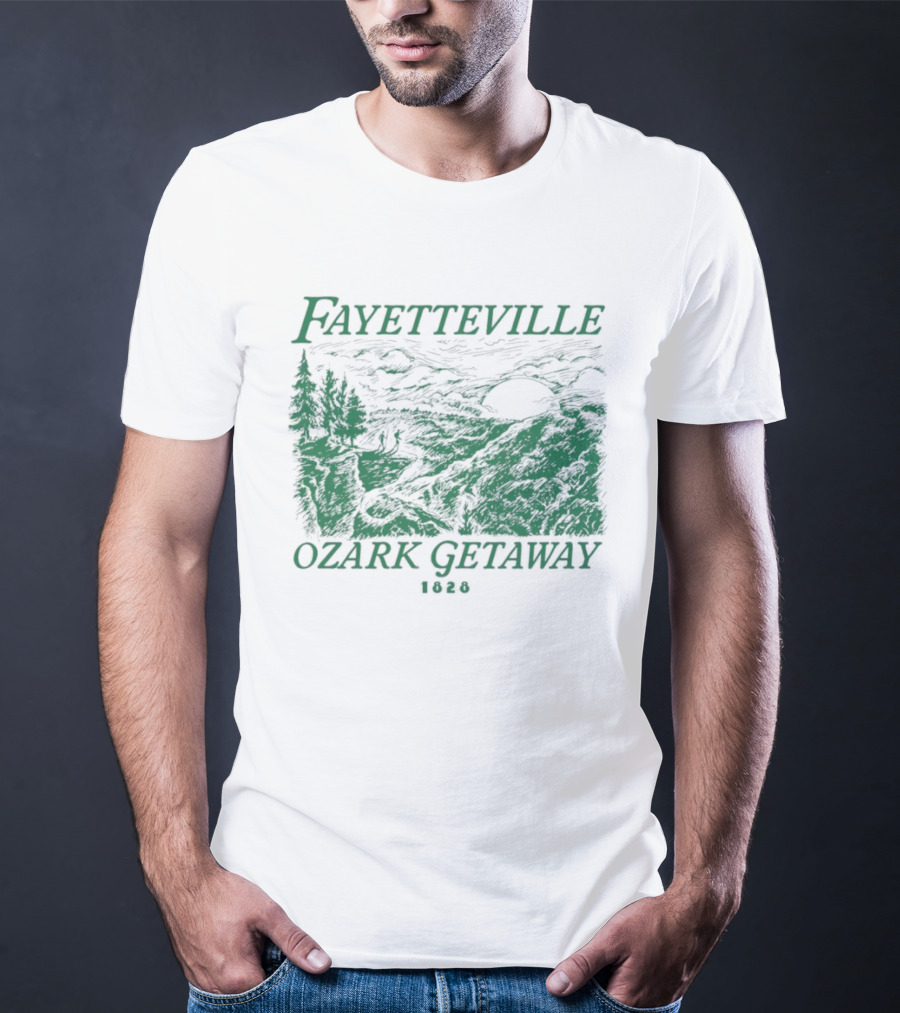Fayetteville Ozark Getaway Vintage Scenic Landscape T-Shirt