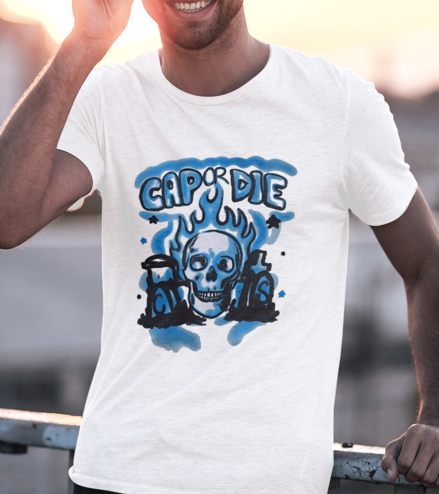 Cap Or Die Skull Flame T-Shirt