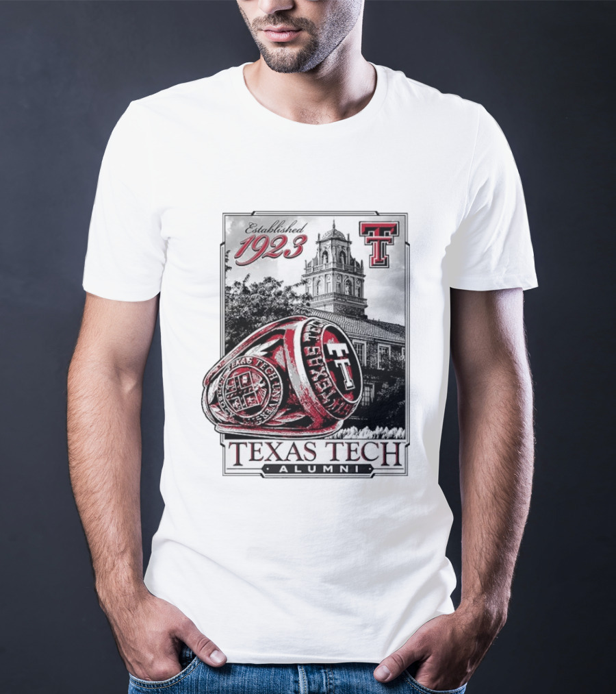 Texas Tech Alumni Established 1923 Ring Building TTU T-Shirt
