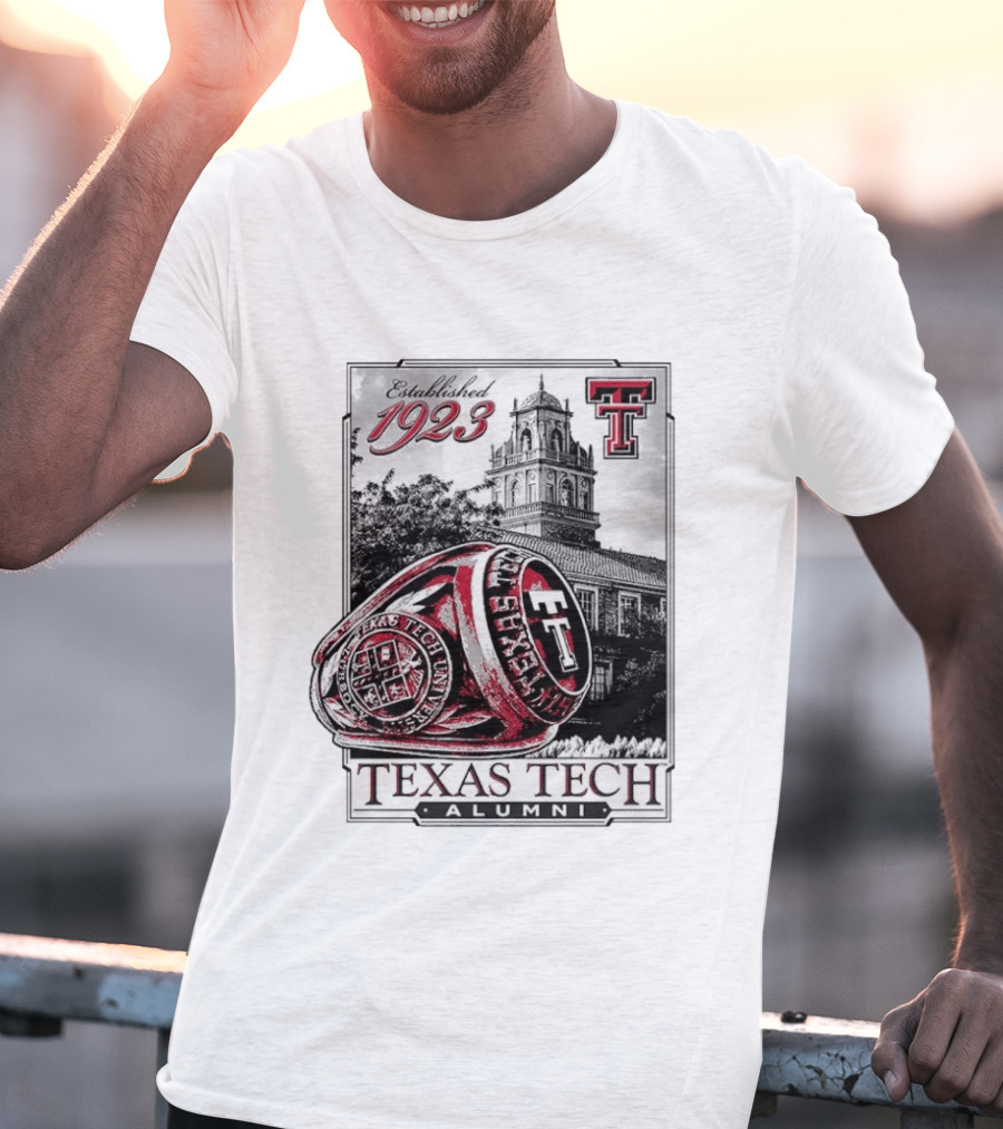 Texas Tech Alumni Established 1923 Ring Building TTU T-Shirt