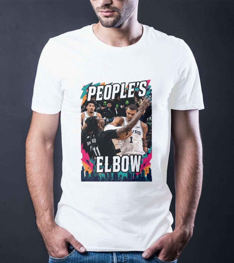 People's Elbow Wemby Spurs Vs Naz Reid Wolves T-Shirt