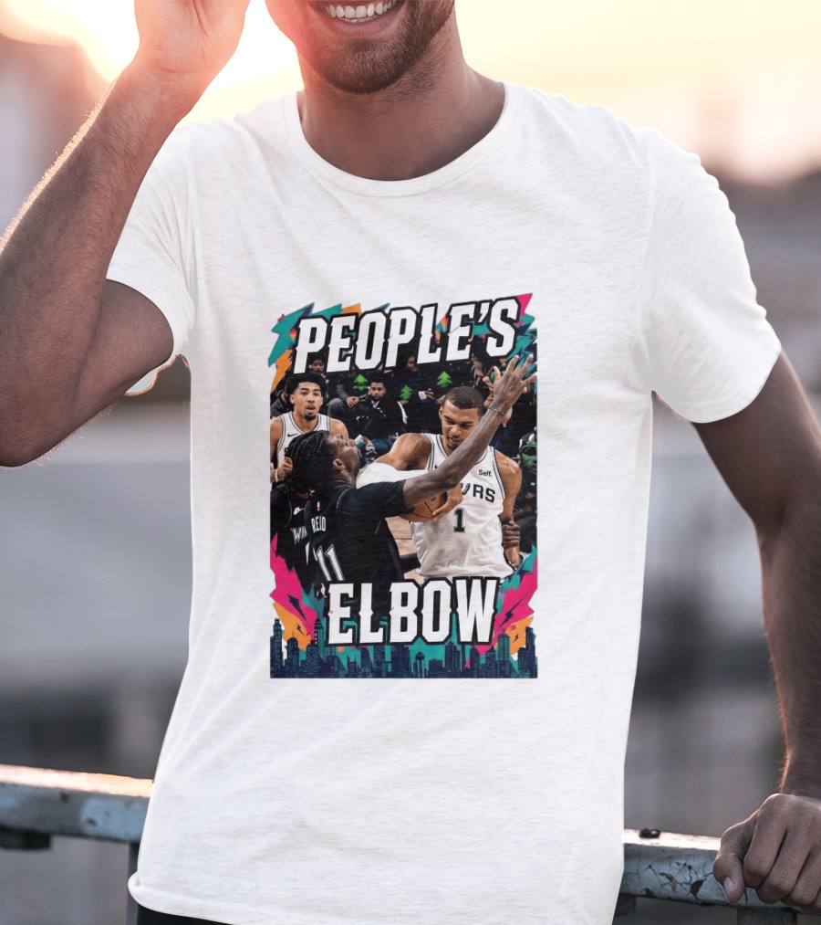 People's Elbow Wemby Spurs Vs Naz Reid Wolves T-Shirt