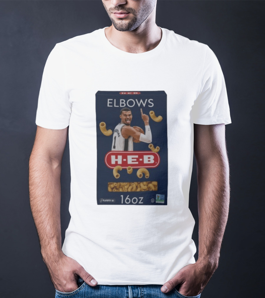 Victor Wembanyama Spurs HEB Elbows Meme 16oz Box T-Shirt