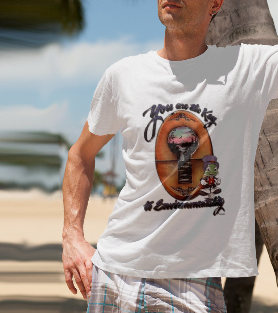 You Are The Key To Environmentality Keyhole Scene With Cartoon T-Shirt