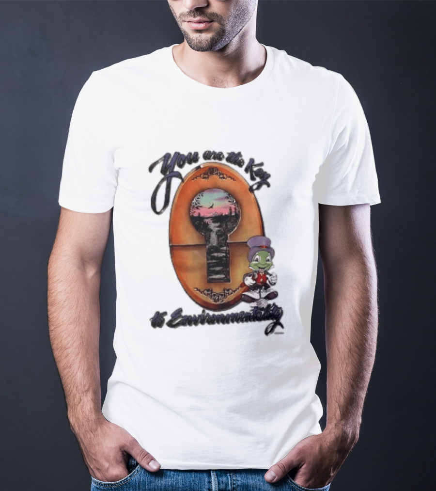 You Are The Key To Environmentality Keyhole Scene With Cartoon T-Shirt
