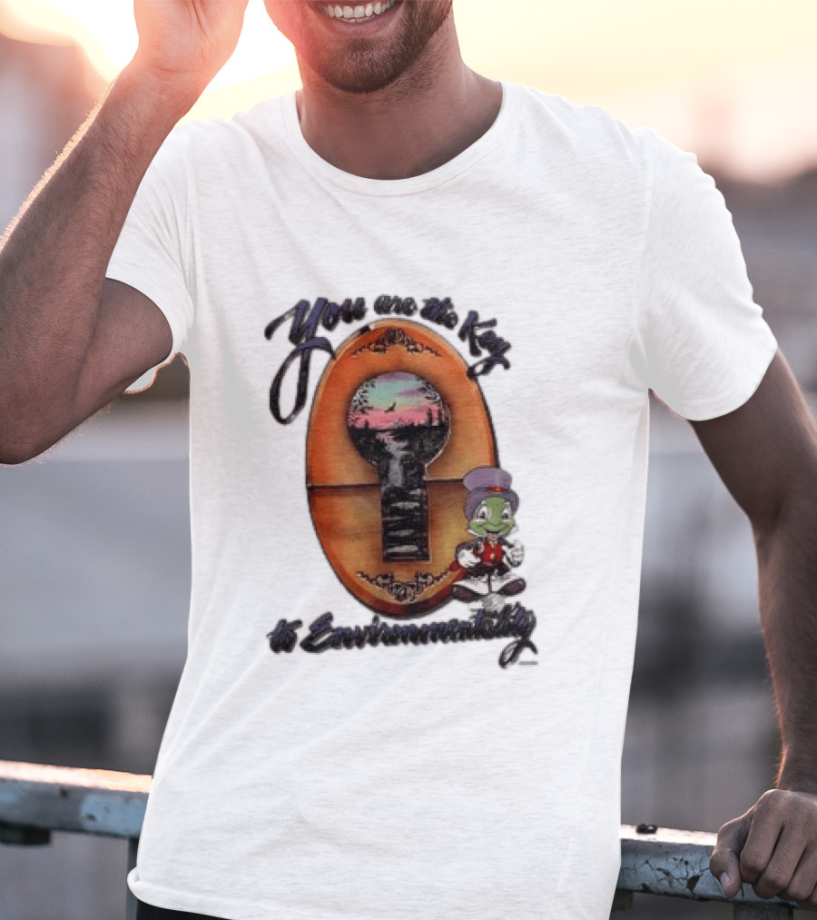 You Are The Key To Environmentality Keyhole Scene With Cartoon T-Shirt