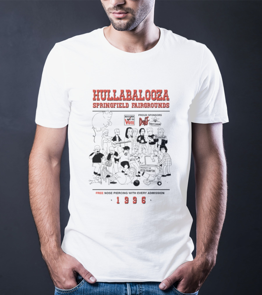 Hullabalooza Springfield Fairgrounds 1996 Free Nose Piercing Admission Vans Duff T-Shirt