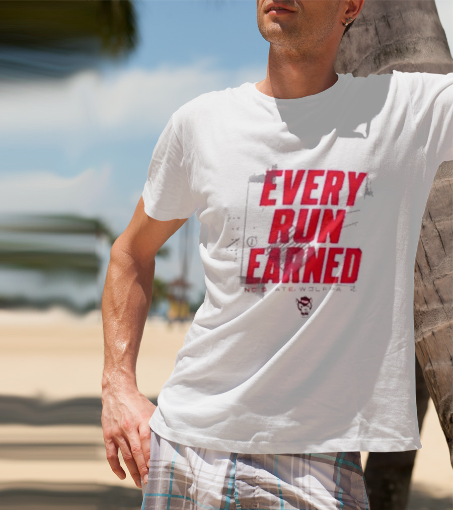NC State Wolfpack Every Run Earned T-Shirt