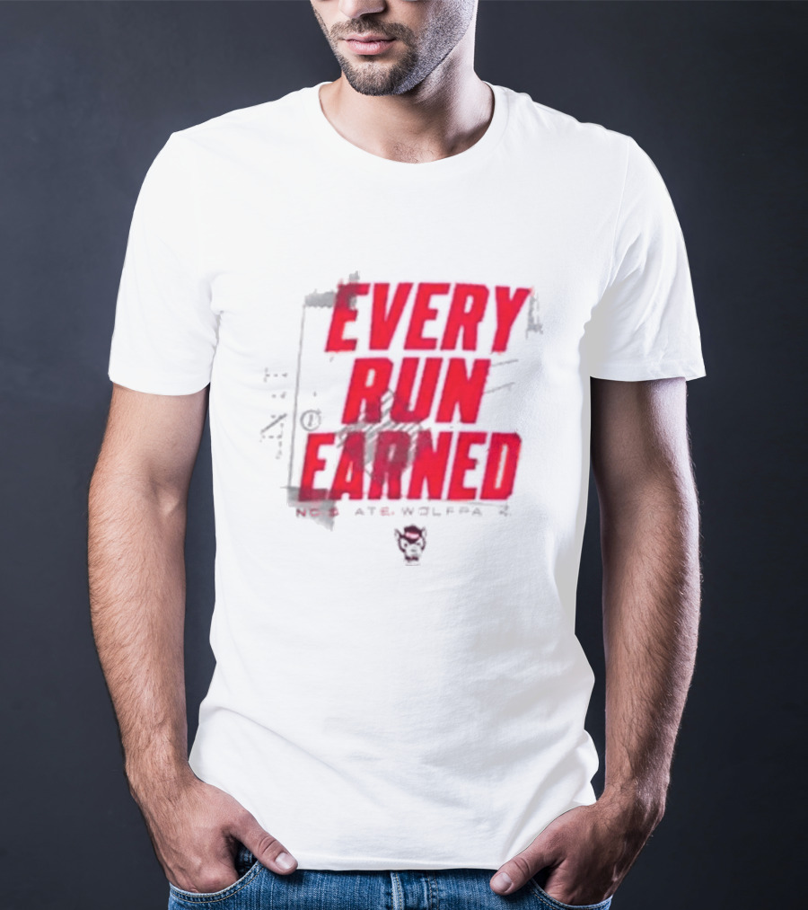 NC State Wolfpack Every Run Earned T-Shirt