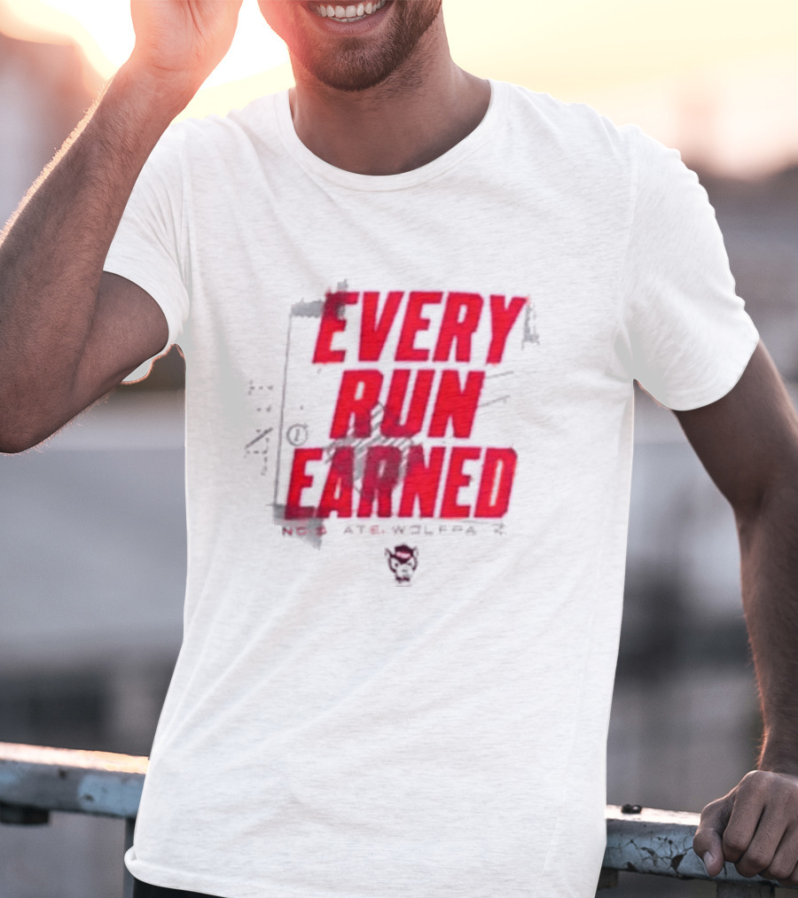 NC State Wolfpack Every Run Earned T-Shirt