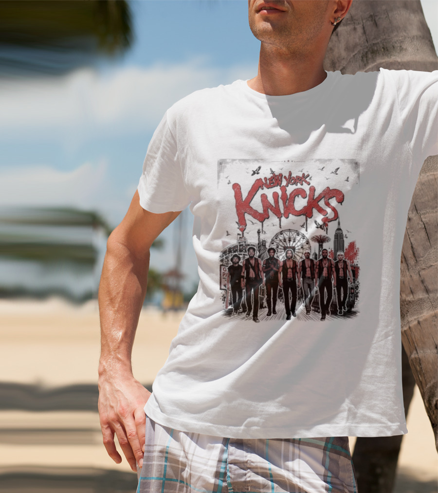 New York Knicks The Warriors Coney Island Ferris Wheel Skyline T-Shirt