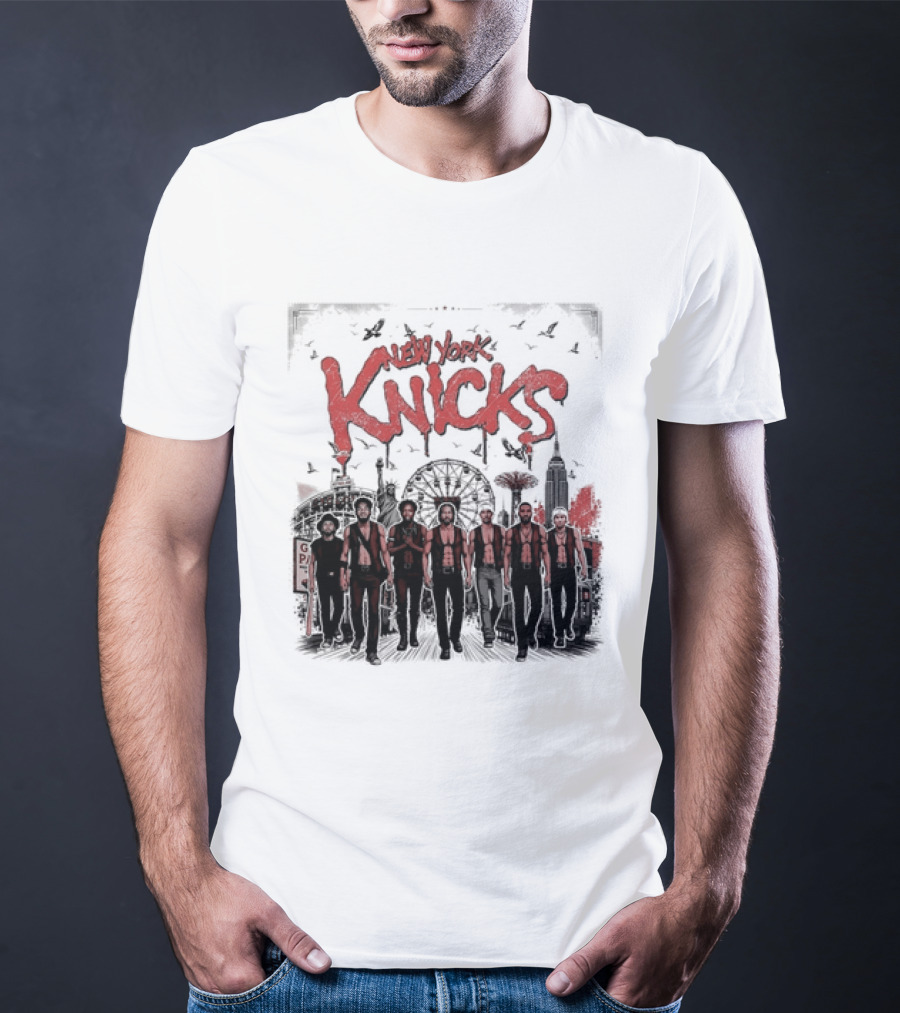 New York Knicks The Warriors Coney Island Ferris Wheel Skyline T-Shirt