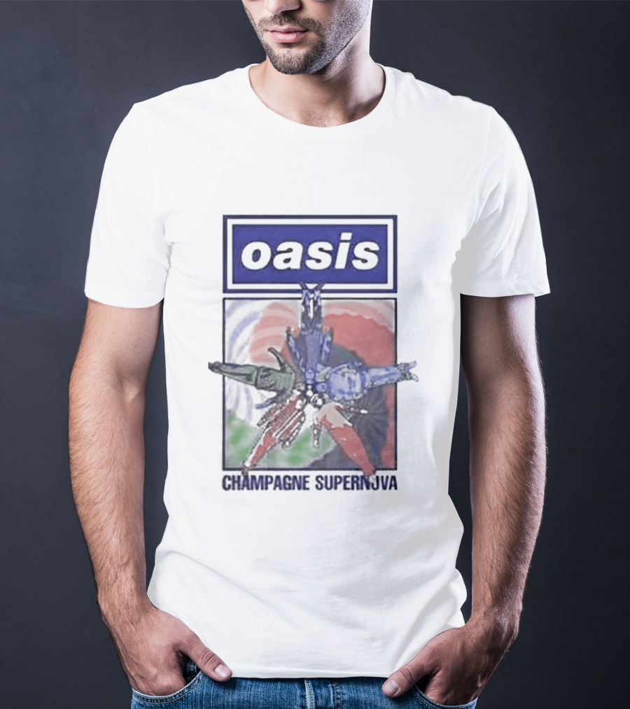 Oasis Champagne Supernova Album Art Flower T-Shirt