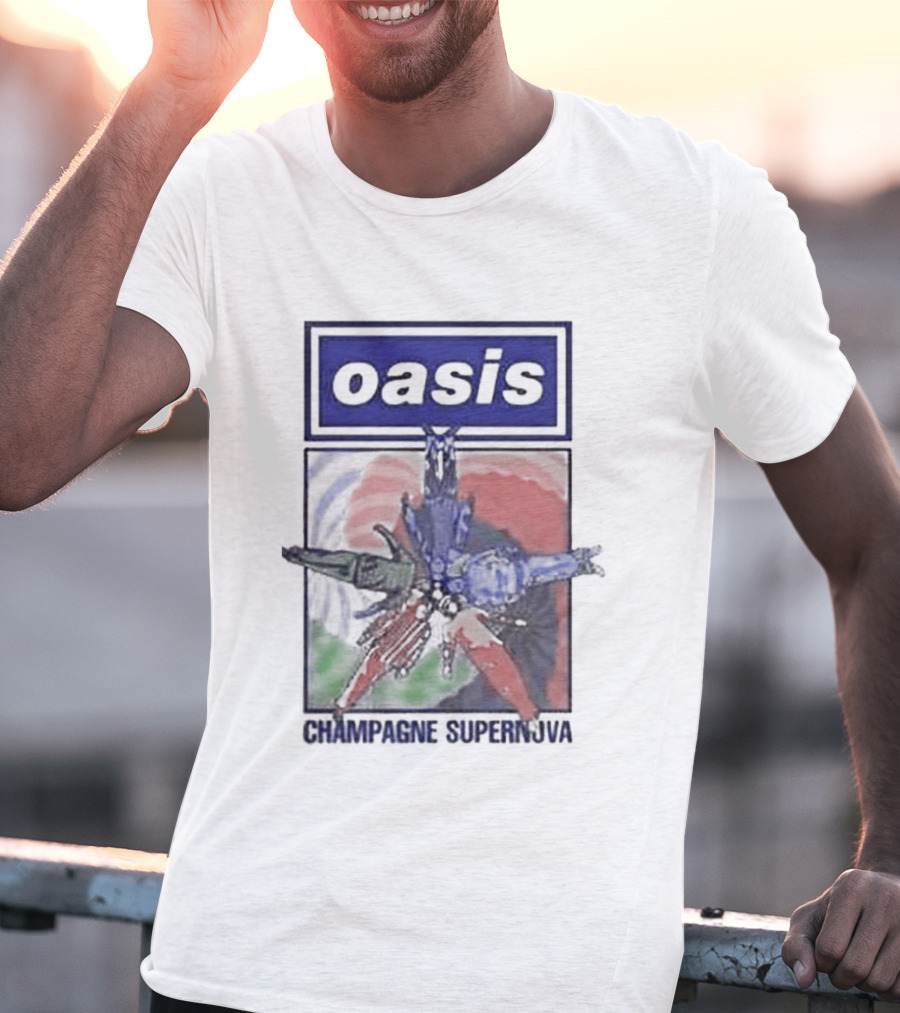 Oasis Champagne Supernova Album Art Flower T-Shirt