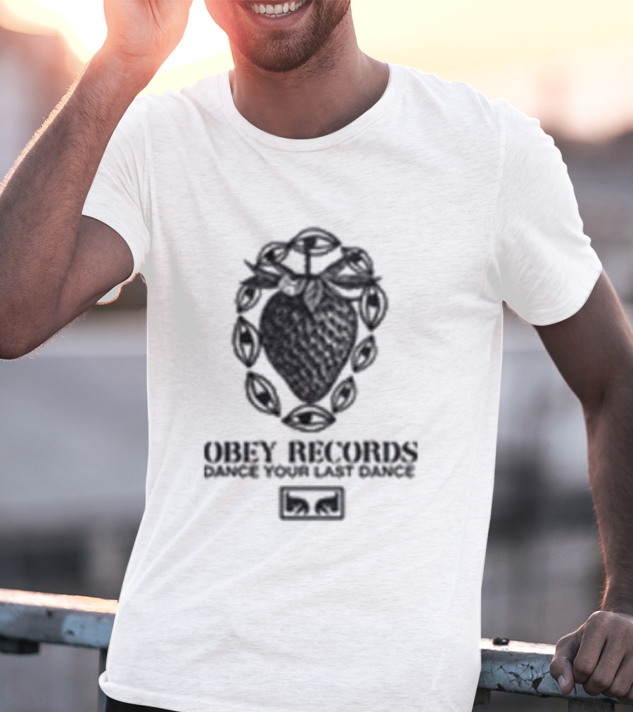 Obey Records Garden Heavyweight Music Art Collection T-Shirt