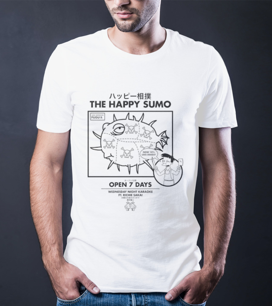 The Happy Sumo Open 7 Days Wednesday Night Karaoke Featuring Richie Sakai T-Shirt