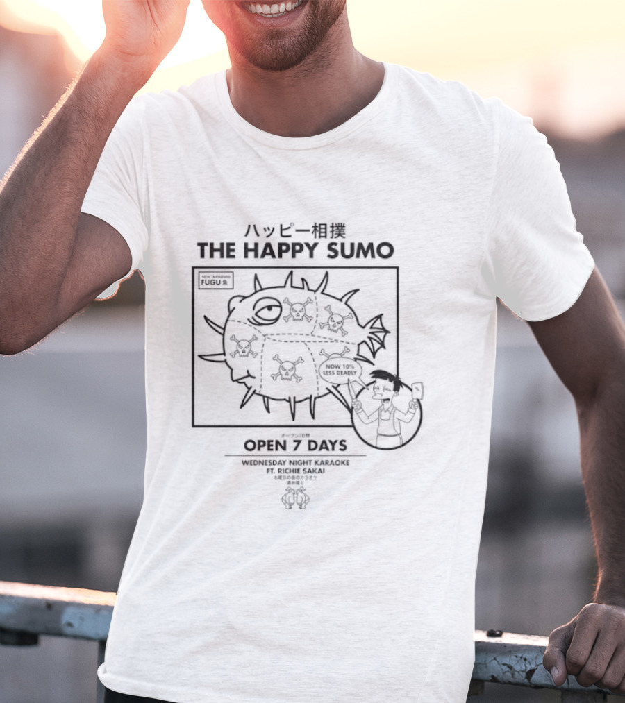 The Happy Sumo Open 7 Days Wednesday Night Karaoke Featuring Richie Sakai T-Shirt