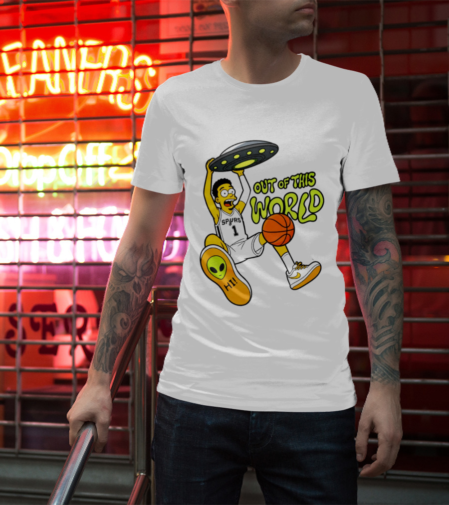 Victor Wembanyama San Antonio Spurs Out Of This World Alien Basketball T-Shirt