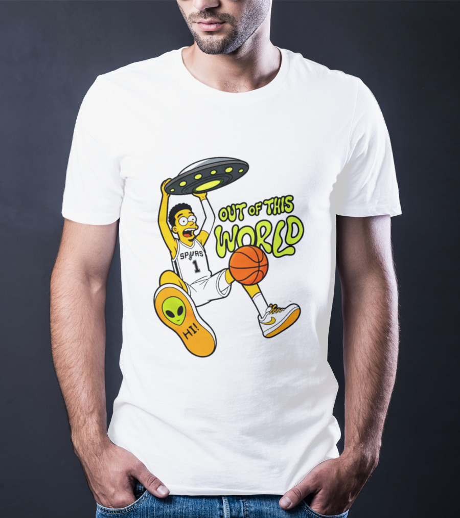 Victor Wembanyama San Antonio Spurs Out Of This World Alien Basketball T-Shirt