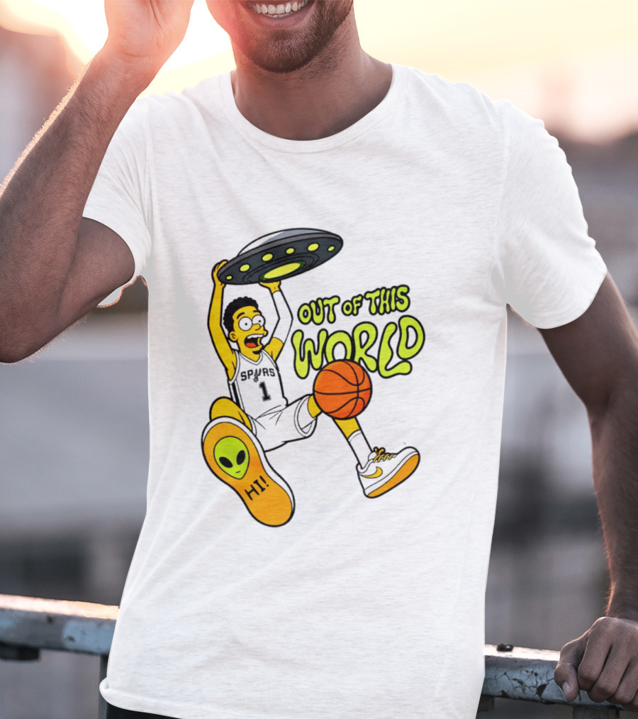 Victor Wembanyama San Antonio Spurs Out Of This World Alien Basketball T-Shirt