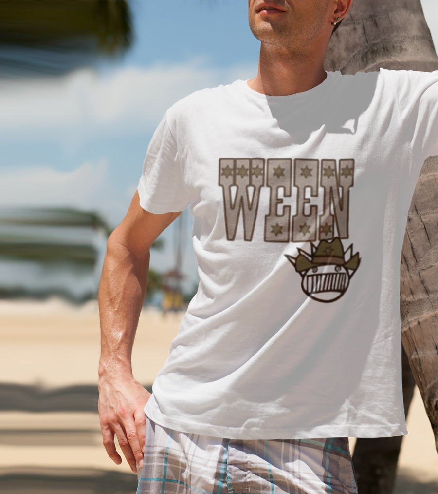 Ween 12 Golden Country Greats Tour Cowboy Hat Stars T-Shirt