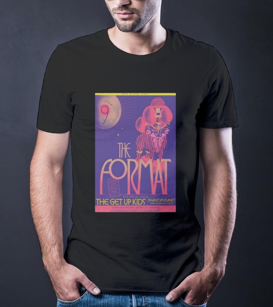 The Format October 9 2026 Radio City Music Hall New York The Get Up Kids Phantom Planet 20 Year Anniversary T-Shirt